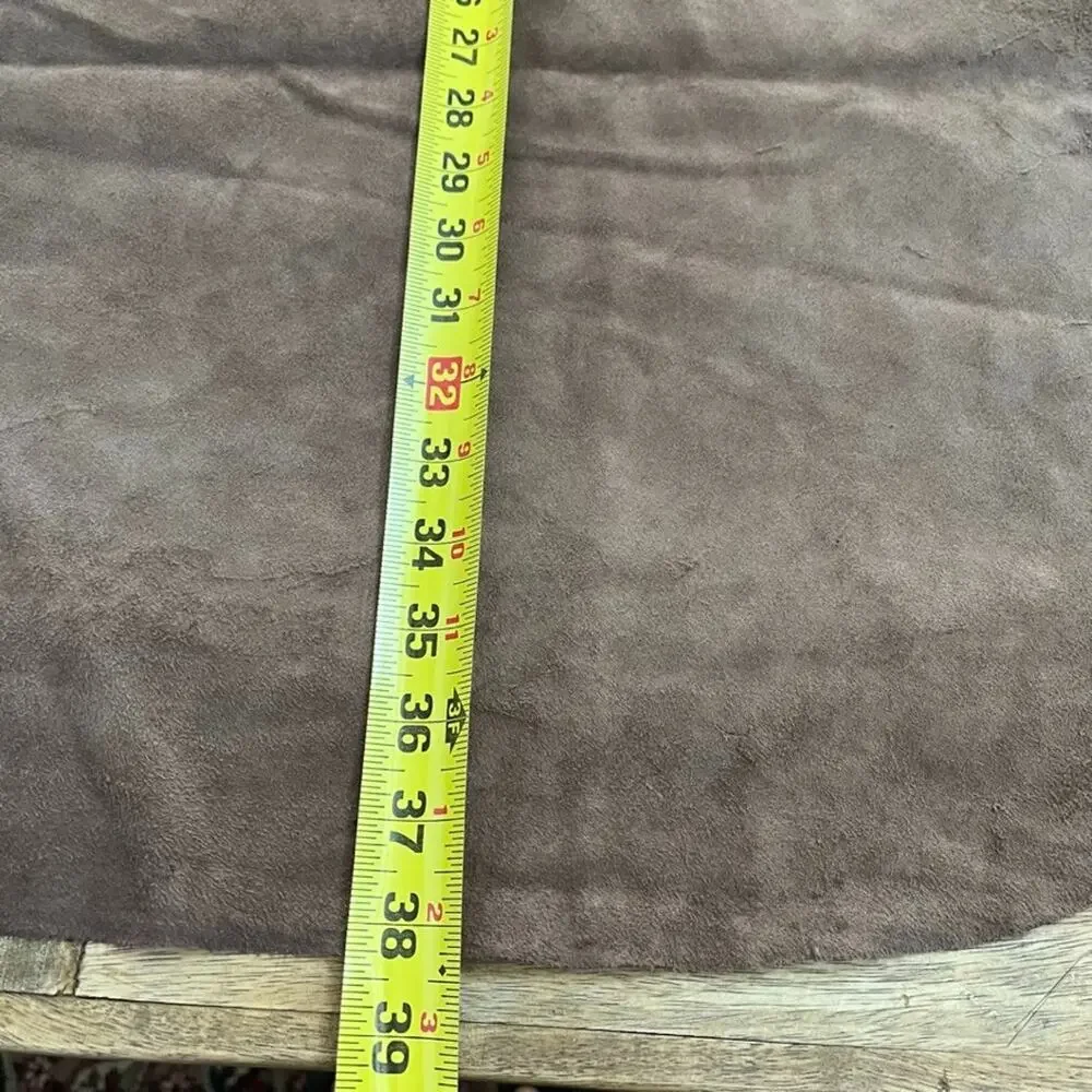 Genuine Cowhide Suede Leather Skin Organic Shape For Crafting or Upholstery
